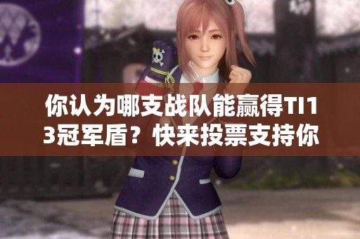 你认为哪支战队能赢得TI13冠军盾？快来投票支持你的本命队伍！