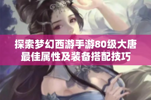 探索梦幻西游手游80级大唐最佳属性及装备搭配技巧