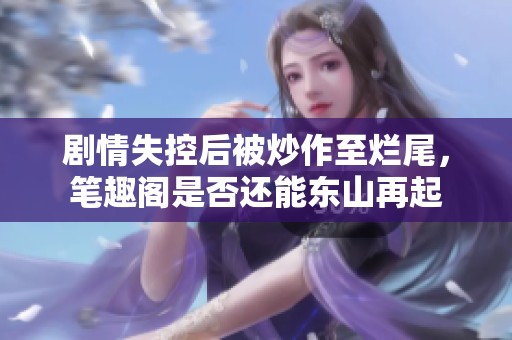 剧情失控后被炒作至烂尾，笔趣阁是否还能东山再起
