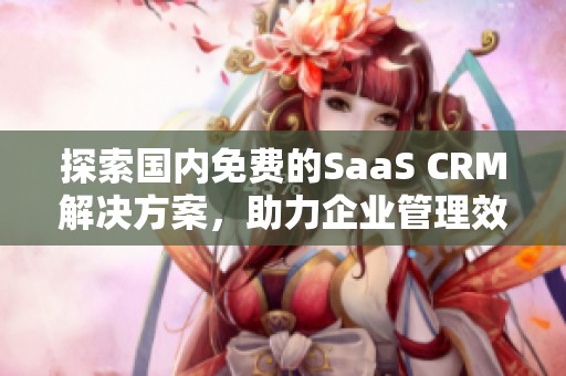 探索国内免费的SaaS CRM解决方案，助力企业管理效率提升