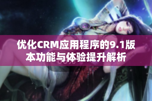 优化CRM应用程序的9.1版本功能与体验提升解析