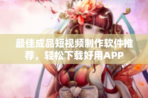 最佳成品短视频制作软件推荐，轻松下载好用APP