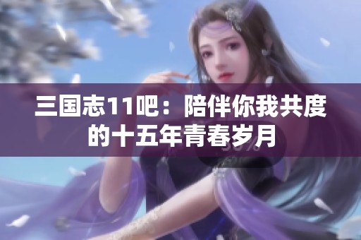 三国志11吧：陪伴你我共度的十五年青春岁月