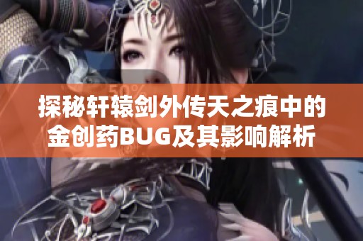 探秘轩辕剑外传天之痕中的金创药BUG及其影响解析