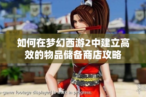 如何在梦幻西游2中建立高效的物品储备商店攻略