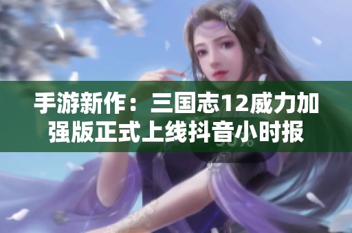 手游新作：三国志12威力加强版正式上线抖音小时报