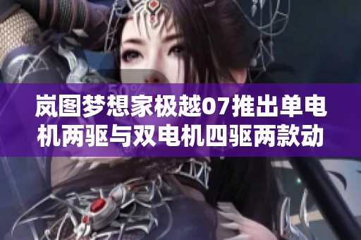 岚图梦想家极越07推出单电机两驱与双电机四驱两款动力选择
