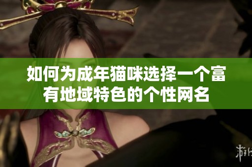 如何为成年猫咪选择一个富有地域特色的个性网名