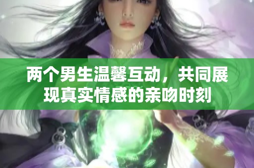 两个男生温馨互动，共同展现真实情感的亲吻时刻