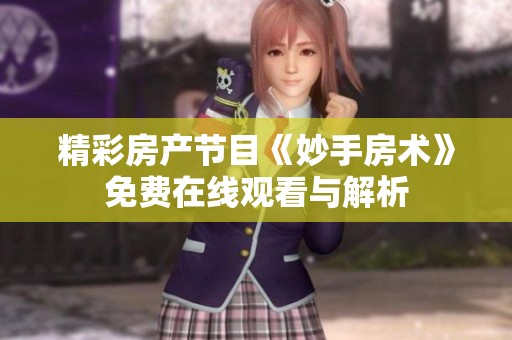 精彩房产节目《妙手房术》免费在线观看与解析
