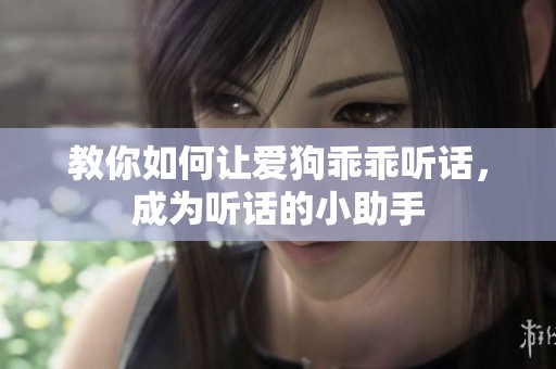 教你如何让爱狗乖乖听话，成为听话的小助手