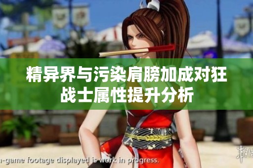 精异界与污染肩膀加成对狂战士属性提升分析