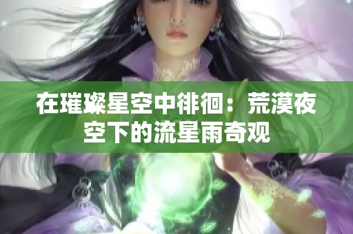 在璀璨星空中徘徊：荒漠夜空下的流星雨奇观