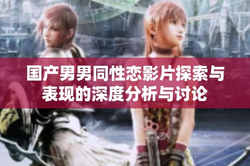 国产男男同性恋影片探索与表现的深度分析与讨论