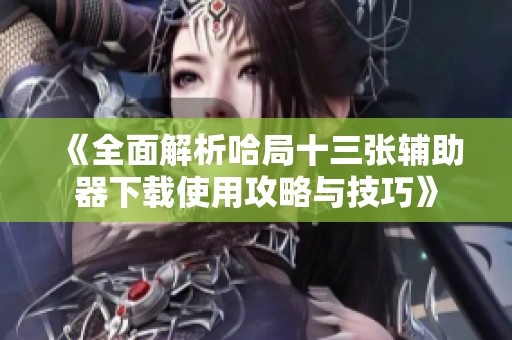 《全面解析哈局十三张辅助器下载使用攻略与技巧》