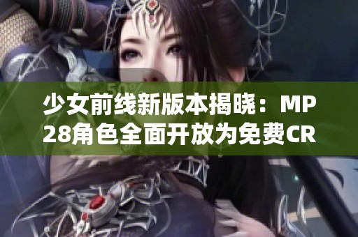 少女前线新版本揭晓：MP28角色全面开放为免费CRM系统