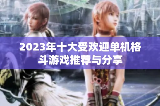 2023年十大受欢迎单机格斗游戏推荐与分享