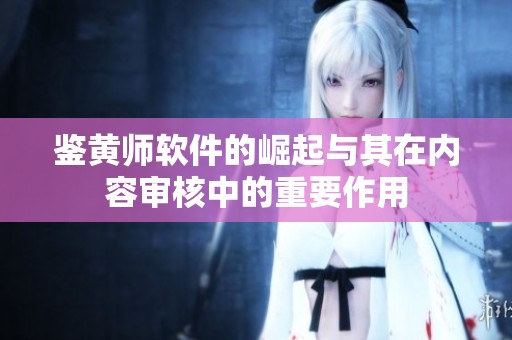 鉴黄师软件的崛起与其在内容审核中的重要作用