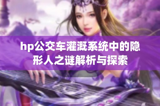 hp公交车灌溉系统中的隐形人之谜解析与探索