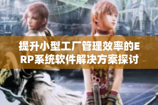 提升小型工厂管理效率的ERP系统软件解决方案探讨