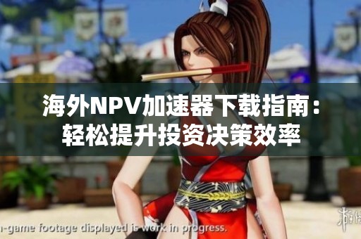 海外NPV加速器下载指南：轻松提升投资决策效率
