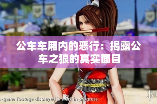 公车车厢内的恶行：揭露公车之狼的真实面目