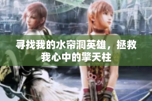 寻找我的水帘洞英雄，拯救我心中的擎天柱
