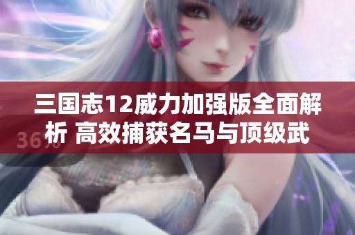 三国志12威力加强版全面解析 高效捕获名马与顶级武将的实用技巧分享