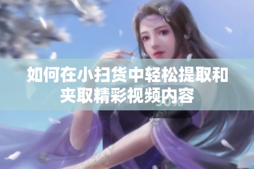 如何在小扫货中轻松提取和夹取精彩视频内容