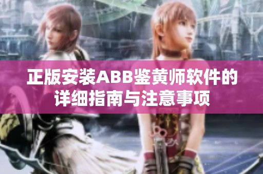 正版安装ABB鉴黄师软件的详细指南与注意事项
