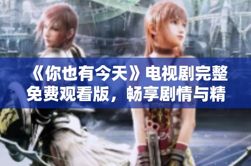 《你也有今天》电视剧完整免费观看版，畅享剧情与精彩人生