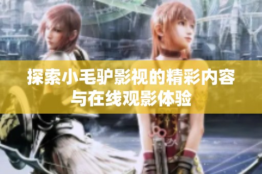 探索小毛驴影视的精彩内容与在线观影体验