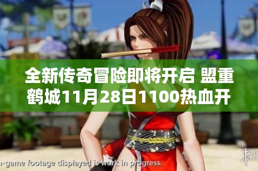 全新传奇冒险即将开启 盟重鹤城11月28日1100热血开启挑战与机遇尽在其中