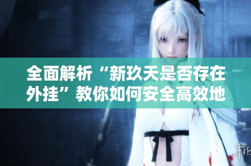全面解析“新玖天是否存在外挂”教你如何安全高效地玩转游戏攻略