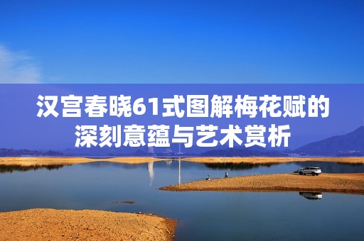 汉宫春晓61式图解梅花赋的深刻意蕴与艺术赏析