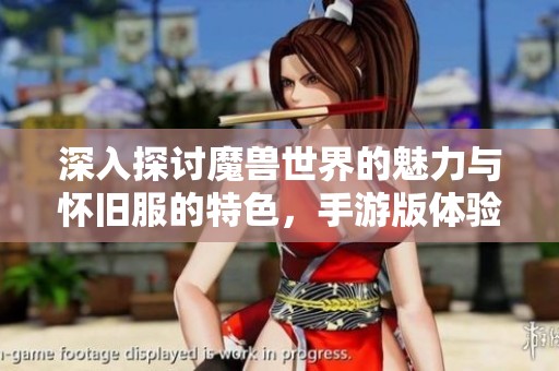 深入探讨魔兽世界的魅力与怀旧服的特色，手游版体验是否值得尝试