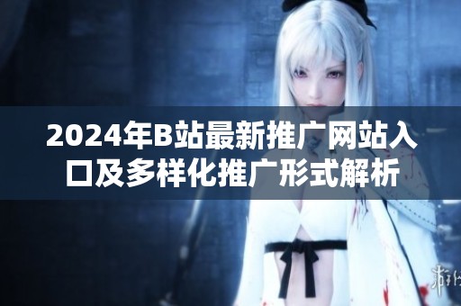 2024年B站最新推广网站入口及多样化推广形式解析