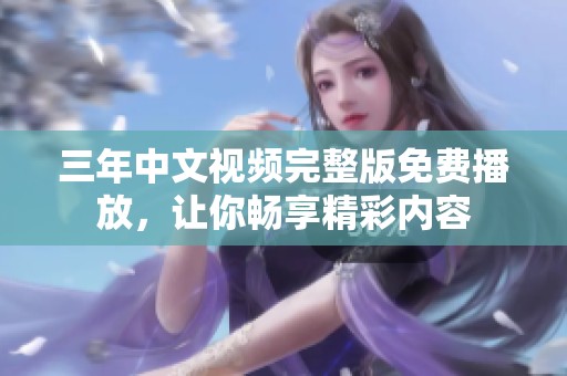 三年中文视频完整版免费播放，让你畅享精彩内容