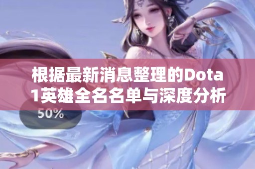根据最新消息整理的Dota1英雄全名名单与深度分析报告