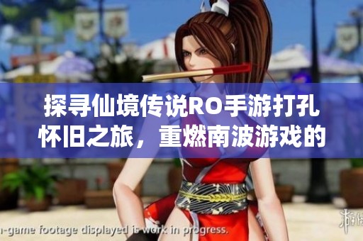 探寻仙境传说RO手游打孔怀旧之旅，重燃南波游戏的闪耀回忆与激情的冒险