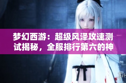 梦幻西游：超级风泽攻速测试揭秘，全服排行第六的神兽攻速表现分析