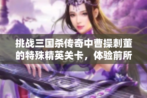 挑战三国杀传奇中曹操刺董的特殊精英关卡，体验前所未有的刺激冒险之旅