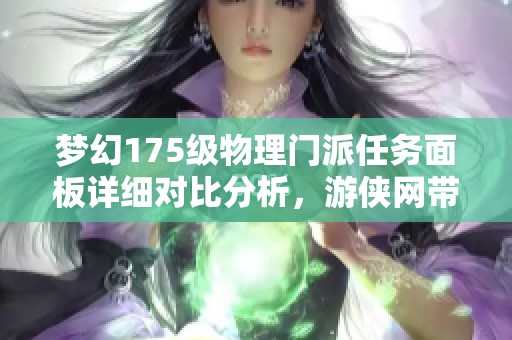 梦幻175级物理门派任务面板详细对比分析，游侠网带你了解不同选择的优势与劣势