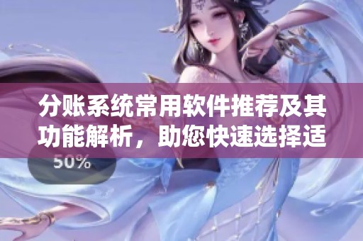 分账系统常用软件推荐及其功能解析，助您快速选择适合工具