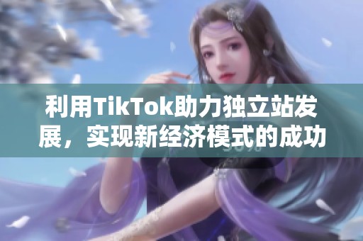 利用TikTok助力独立站发展，实现新经济模式的成功转型