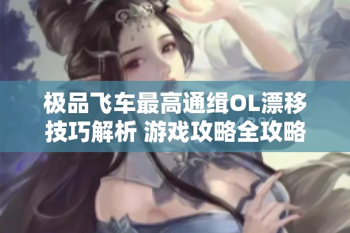 极品飞车最高通缉OL漂移技巧解析 游戏攻略全攻略尽在搞趣网
