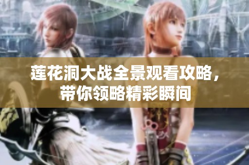 莲花洞大战全景观看攻略，带你领略精彩瞬间