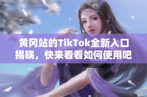 黄冈站的TikTok全新入口揭晓，快来看看如何使用吧