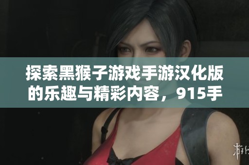 探索黑猴子游戏手游汉化版的乐趣与精彩内容，915手游网带你领略游戏魅力