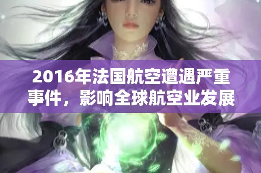 2016年法国航空遭遇严重事件，影响全球航空业发展